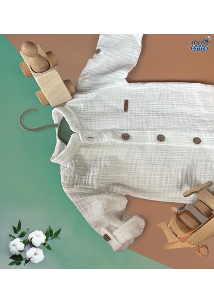 Organik Pamuklu Müslin Bebek Tulumu - Eoko-Tex Sertifikalı indirimleri