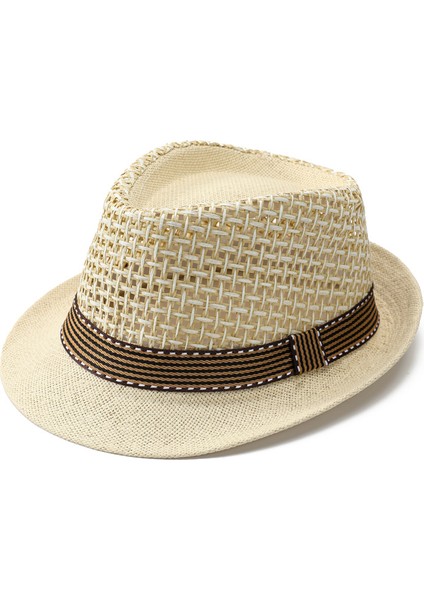 Şapka Erkek Silindir Şapka Yaz Baba Güneş Şapkası (Yurt Dışından)