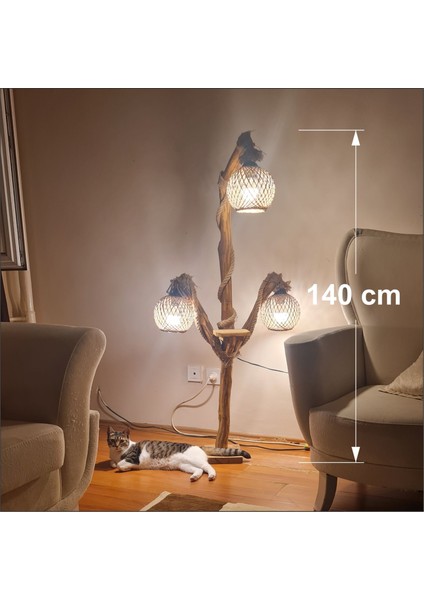LED Ampullü Uzun Ayaklı Ev Ofis 3 Lü Oturma Yatak Odası Salon Kitap Okuma Lambaderi Abajuru Aplik modelleri