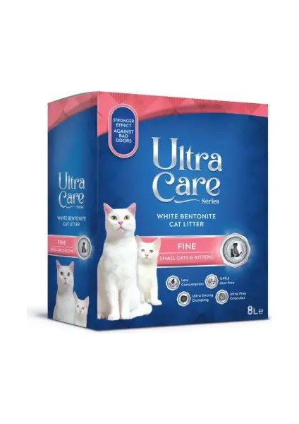 Ultra Care Fine Ince Taneli Topaklanan Kedi Kumu 8 Lt