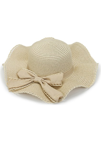 Yaz Serin Şapka Balıkçı Şapkası Hasır Şapka Kadın Moda Sahil Plaj Şapkası (Yurt Dışından)