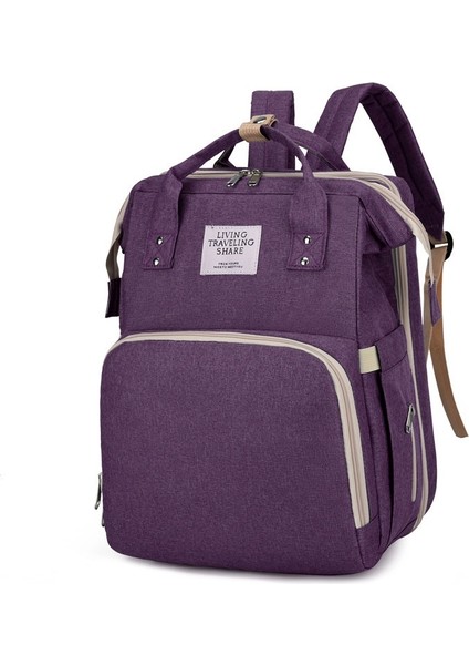 Beşik Mumya Çanta Uygun Katlanır Büyük Kapasiteli Anne ve Bebek Sırt Çantası Gezi Bebek Ürünleri Sırt Çantası (Yurt Dışından)