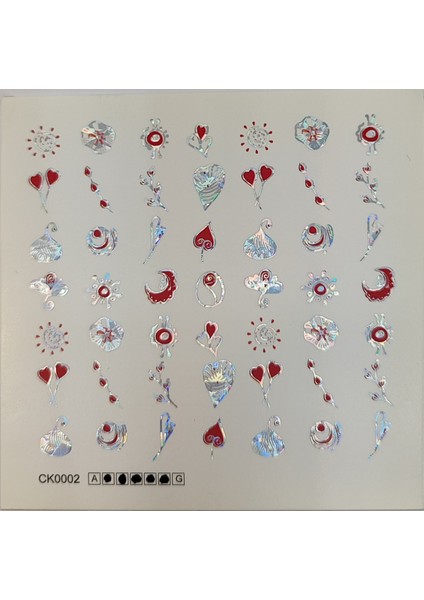 Hologram Gümüş Yaldız Tırnak Dövmesi, Tırnak Tattoo, Nail Art, Tırnak Sticker