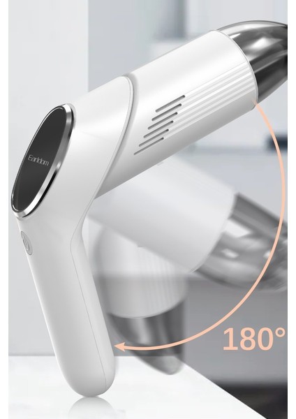 Alışveriş Parkı V5 180 Derece Katlanabilir Kablosuz Araç Süpürge - Beyaz fırsatları