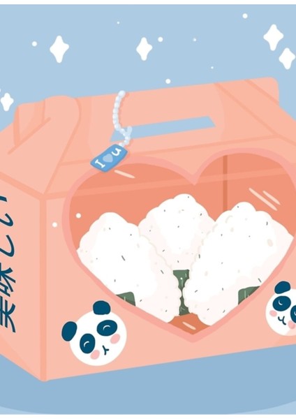Onigiri Kutusu Tablo Ahşap Poster Dekoratif