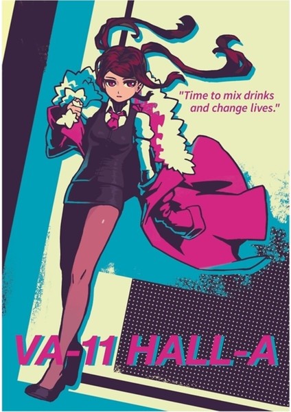 Jill (Va-11 Salon-A) Tablo Ahşap Poster Dekoratif