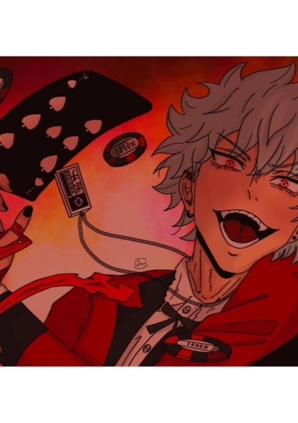 Kaidou x Kakegurui. (Sürüm 1) Tablo Ahşap Poster Dekoratif
