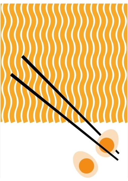 Yumurtalı Ramen Tablo Ahşap Poster Dekoratif