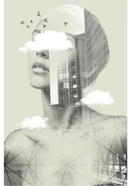 Up Town Facet Iı Tablo Ahşap Poster Dekoratif