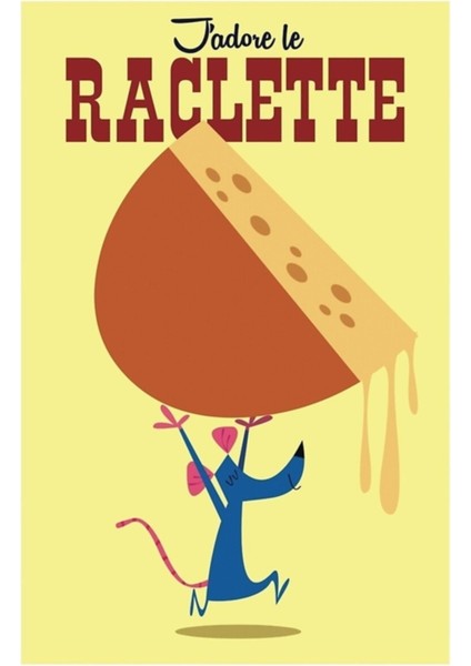 Raclette Poster Tablo Ahşap Poster Dekoratif