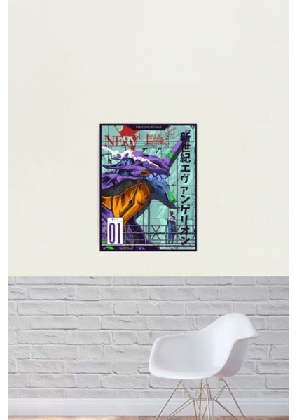 Evangelion - Eva 01 Poster Renkli Tablo Ahşap Poster Dekoratif fiyatları