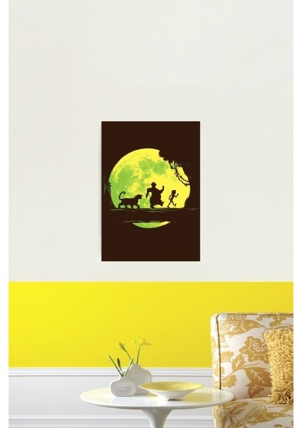 Jungle Moonwalk Tablo Ahşap Poster Dekoratif