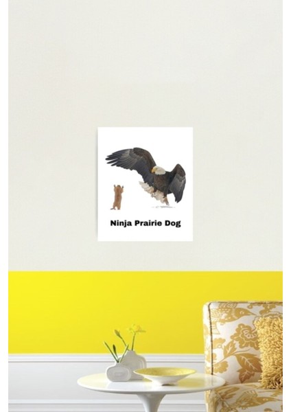 Ninja Çayır Köpeği Tablo Ahşap Poster Dekoratif