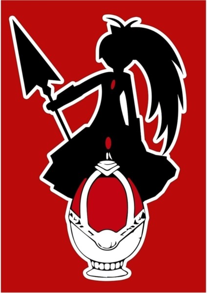 Kyoko Sakura - Puella Magi Siluet Tablo Ahşap Poster Dekoratif