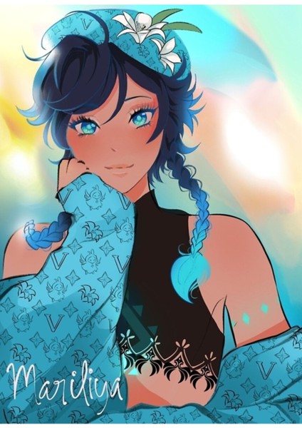 Venti - Genshin Etkisi Tablo Ahşap Poster Dekoratif