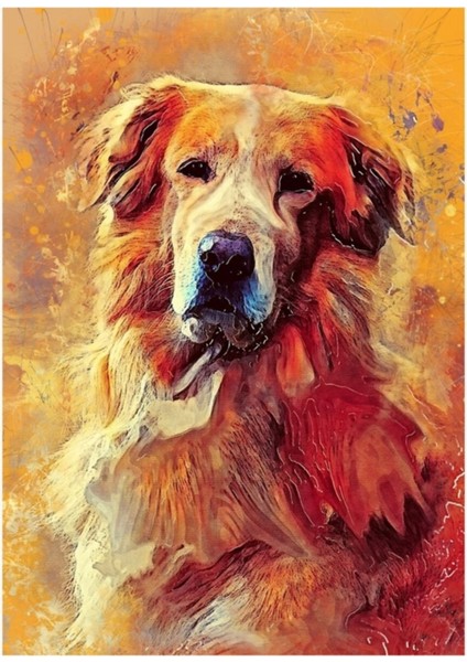Golden Retriever Köpeği #retriever #hayvanlar Tablo Ahşap Poster Dekoratif