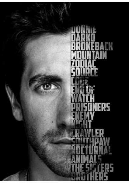 Jake Gyllenhaal Filmler Tablo Ahşap Poster Dekoratif