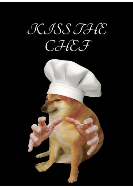 Kiss Chef Cheems Tablo Ahşap Poster Dekoratif