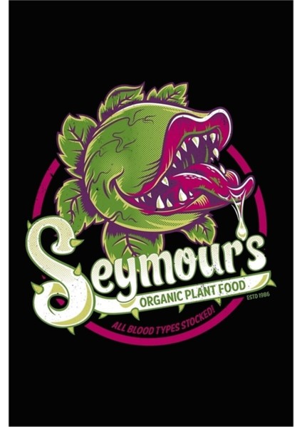 Seymour'un Organik Bitki Yemi - Müzikal Tiyatro - Eski - Kült Film Tablo Ahşap Poster Dekoratif