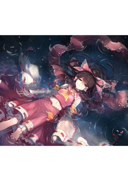 Touhou - Reimu Tablo Ahşap Poster Dekoratif