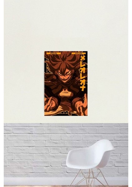 Mereoleona Vermillion Siyah Yonca Anime Star Edition -Altın- Tablo Ahşap Poster Dekoratif