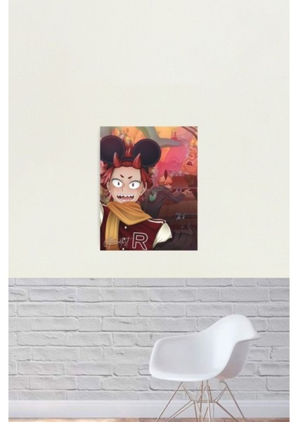 Kiribaku - Atış Kabini - Boku No Hero Academia Tablo Ahşap Poster Dekoratif