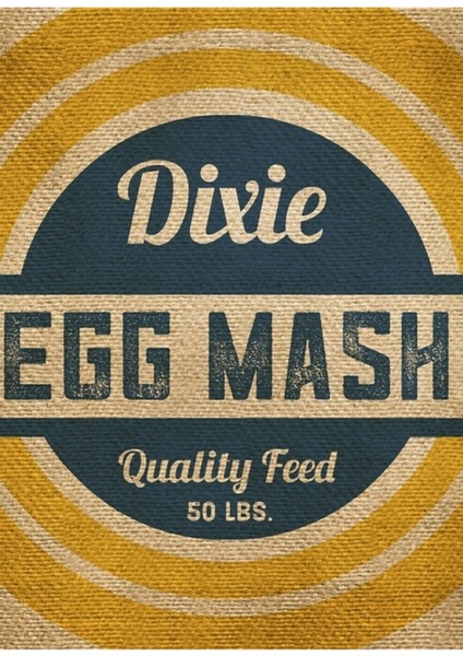 Vintage Çuval Bezi Dixie Yumurta Püre Yemi Çuval Tablo Ahşap Poster Dekoratif