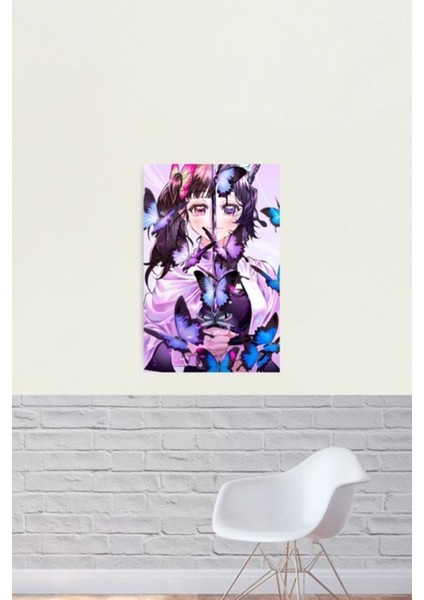 Kanao Tsuyuri x Kocho Shinobu Tablo Ahşap Poster Dekoratif