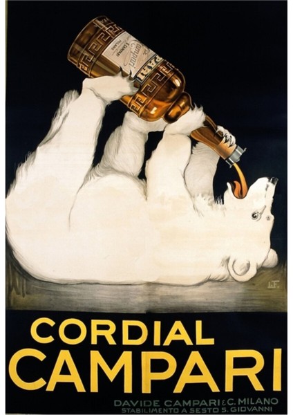 Vintage Likör Poster Kutup Ayısı Tablo Ahşap Poster Dekoratif