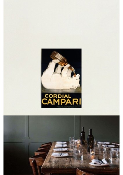 Vintage Likör Poster Kutup Ayısı Tablo Ahşap Poster Dekoratif fiyatları