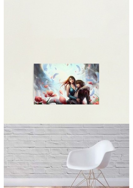 Squall Leonhart & Rinoa Heartilly Tablo Ahşap Poster Dekoratif