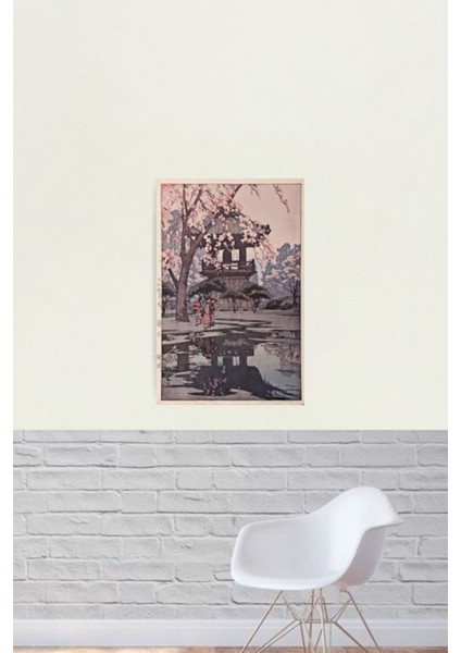 Bir Tapınak Avlusunda, Hiroshi Yoshida Tablo Ahşap Poster Dekoratif fiyatları