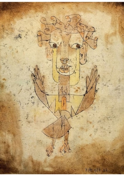 Angelus Novus, 1920, Paul Klee Tablo Ahşap Poster Dekoratif