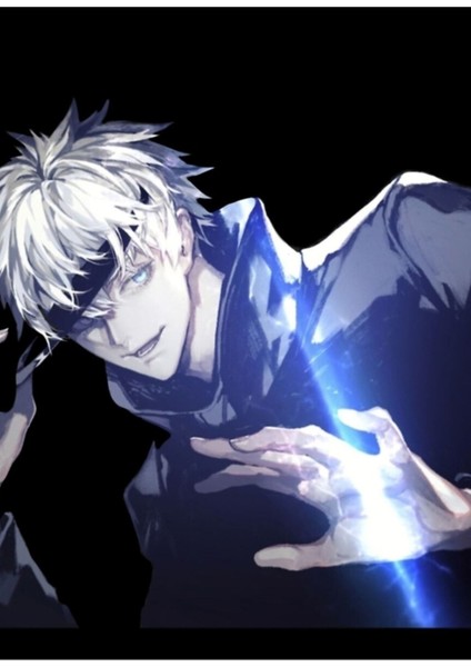 Gojo Saturu Jujutsu Kaiseni Anime Tablo Ahşap Poster Dekoratif