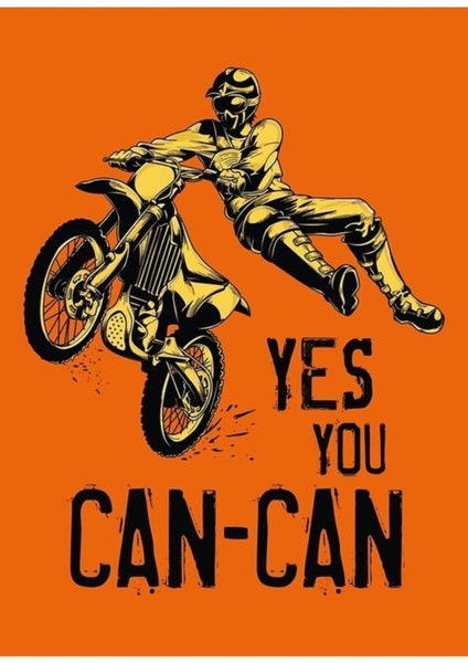 Dirt Bike Motokros Harika Tasarım Evet Yapabilirsiniz Tablo Ahşap Poster Dekoratif