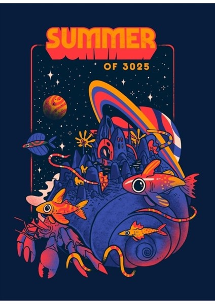 3025'IN Yaz Büyüsü (Alternatif Renk Paleti) Tablo Ahşap Poster Dekoratif