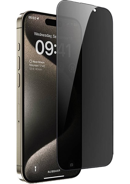iPhone 14 Uyumlu 2 Adet 3D Full Privacy Gizlilik Cam Ekran Koruyucu