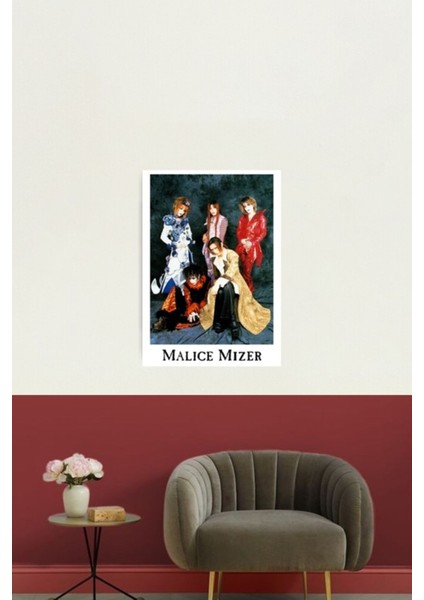 Malıce Mızer - Au Revoir (J-Rock Visual Kei Japon Grubu) Tablo Ahşap Poster Dekoratif