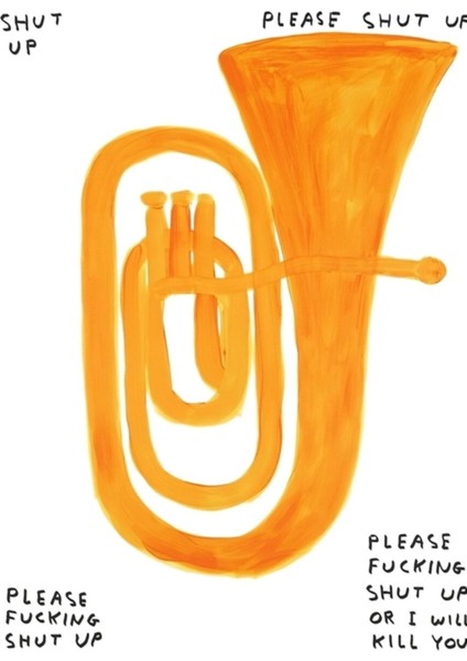 David Shrigley Kapa Çeneni Tablo Ahşap Poster Dekoratif