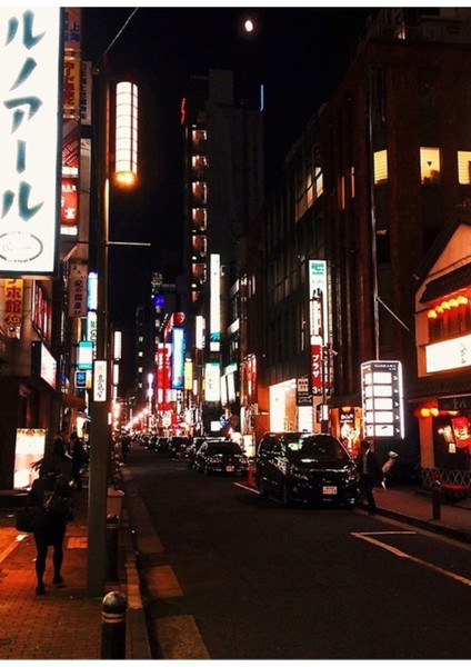 Nihombashi Tokyo Geceleri - Tokyo, Japonya Tablo Ahşap Poster Dekoratif