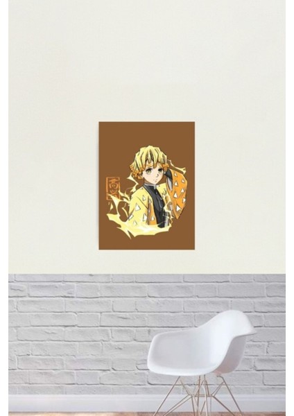 Demon Slayer'dan Zenitsu Agatsuma Tablo Ahşap Poster Dekoratif fiyatları