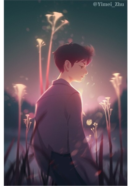 Glow Tablo Ahşap Poster Dekoratif KOD5817