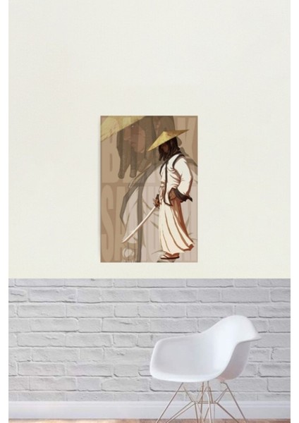 Yasuke Siyah Samuray Tablo Ahşap Poster Dekoratif