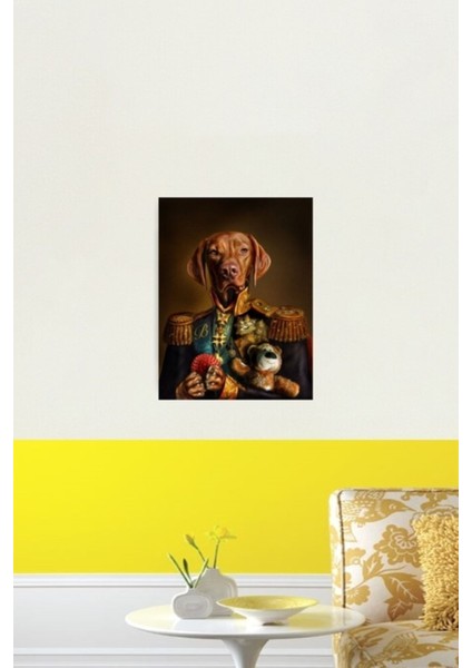 Macar Vizsla Bertie - Köpek Portre Tablo Ahşap Poster Dekoratif