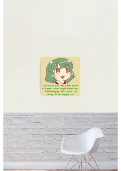 Chibi Yuuka Tablo Ahşap Poster Dekoratif Sizi Rahatlatıyor
