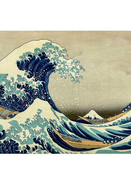 Hokusai, Kanagawa'daki Büyük Dalga, Japonya, Japonca Tablo Ahşap Poster Dekoratif