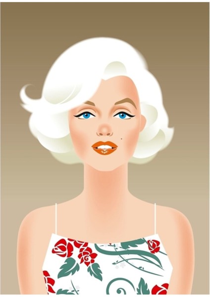 Marilyn Bombshell Tablo Ahşap Poster Dekoratif