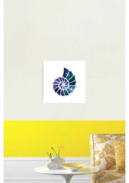 Ammonit Tablo Ahşap Poster Dekoratif