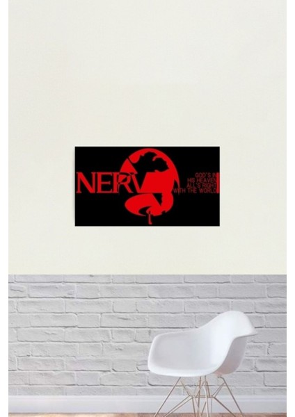 Nerv - Evangelion Tablo Ahşap Poster Dekoratif