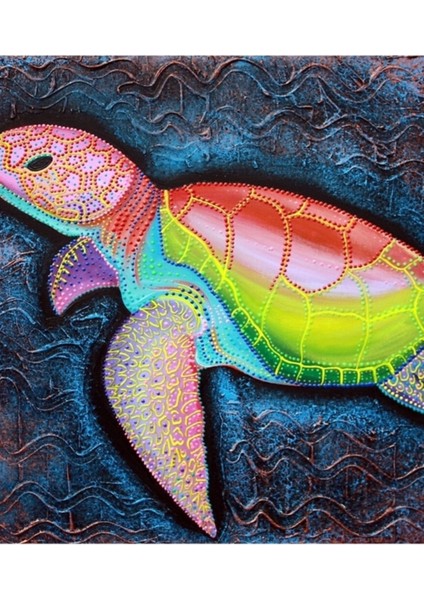 Kemp'in Ridley Deniz Kaplumbağası Tablo Ahşap Poster Dekoratif